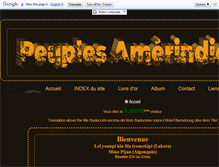 Tablet Screenshot of peuplesamerindiens.com
